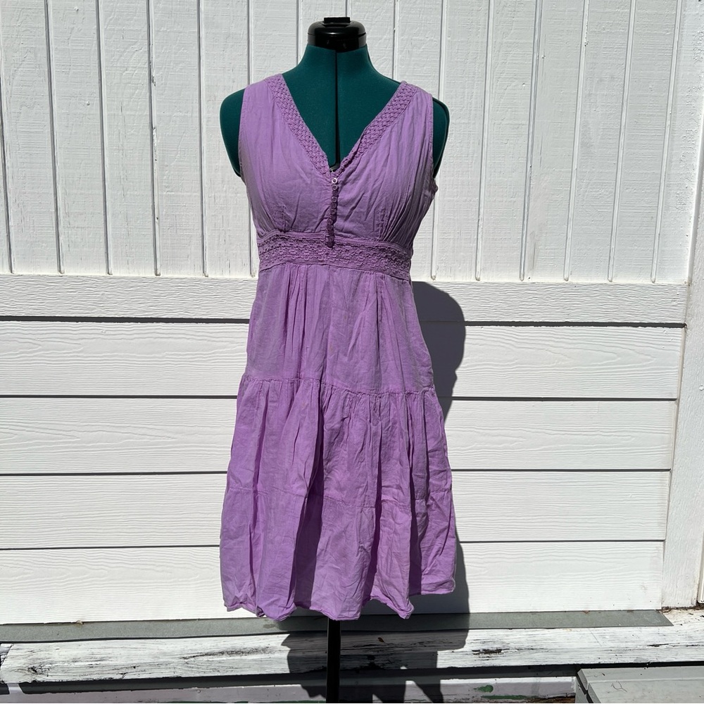Summer Light Purple Midi Dress. Size Small.